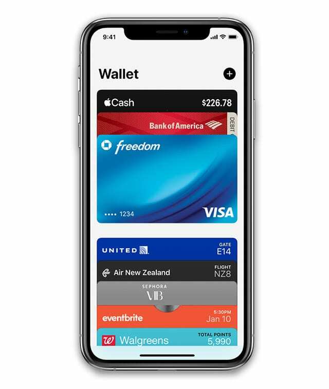 Aplikacija Wallet na iPhoneu