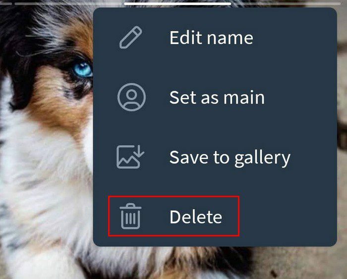 Избришите слику профила Телеграм