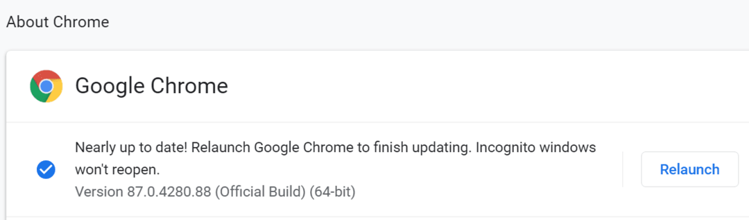 Google Chrome'u güncelle