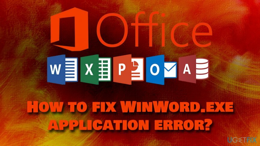 תיקון שגיאת יישום WinWord.exe