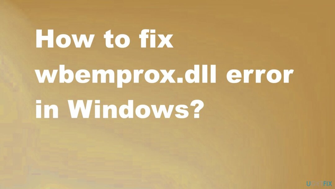 Windowsでのwbemprox.dllエラーの解決策