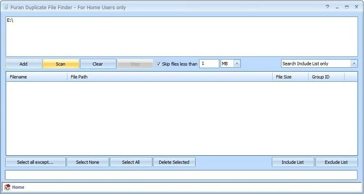 Puran Duplicate File Finder