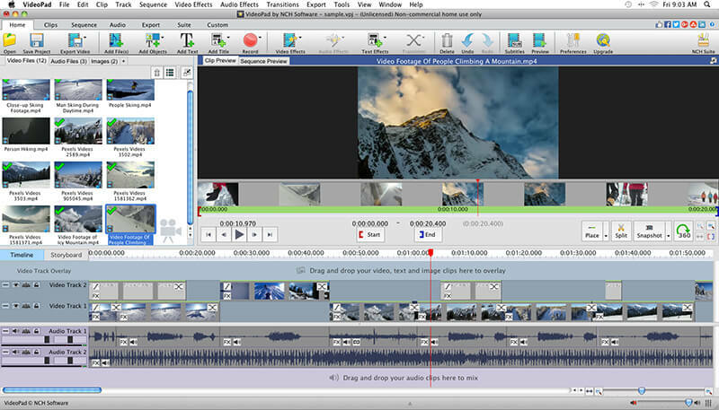 VideoPad pro mac