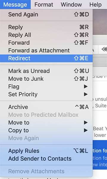 Astuces Apple Mail - Redirection