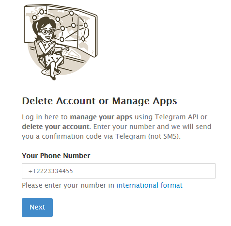 Telegram Hesap Yetkilendirme Adımını Sil - 1