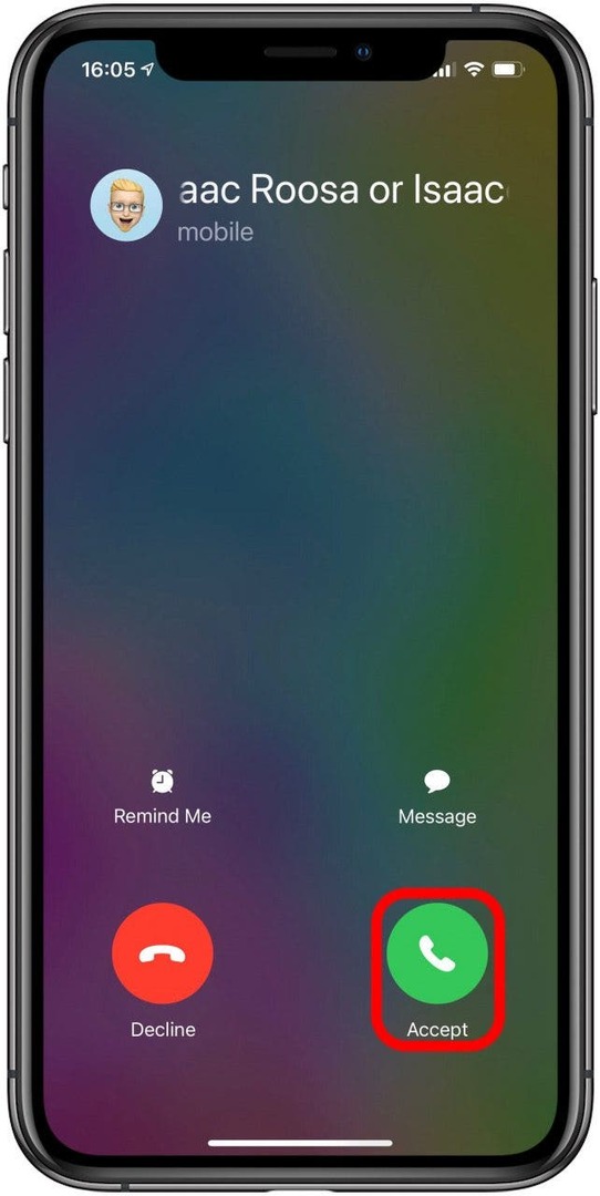 Отговорете на повикването на вашия iPhone.