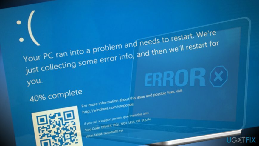 Printscreen BSOD-a netwbw02.sys