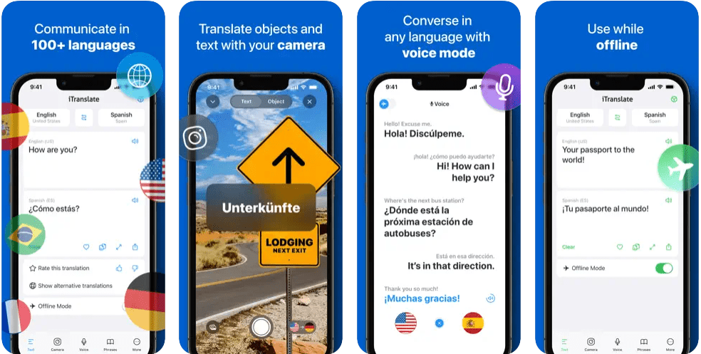 Paras käännössovellus iPhone iTranslate Translatorille