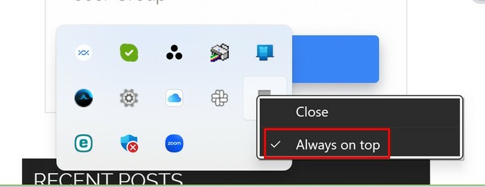 Uvijek na vrhu na programskoj traci sustava Windows 11