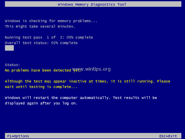 Windows Memory Diagnostic-verktyg