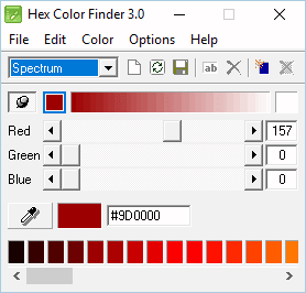 Hexadecimální vyhledávač barev