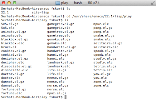 Игри за Mac Emacs