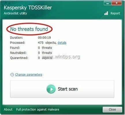 tdsskiller-no-التهديدات-found12222