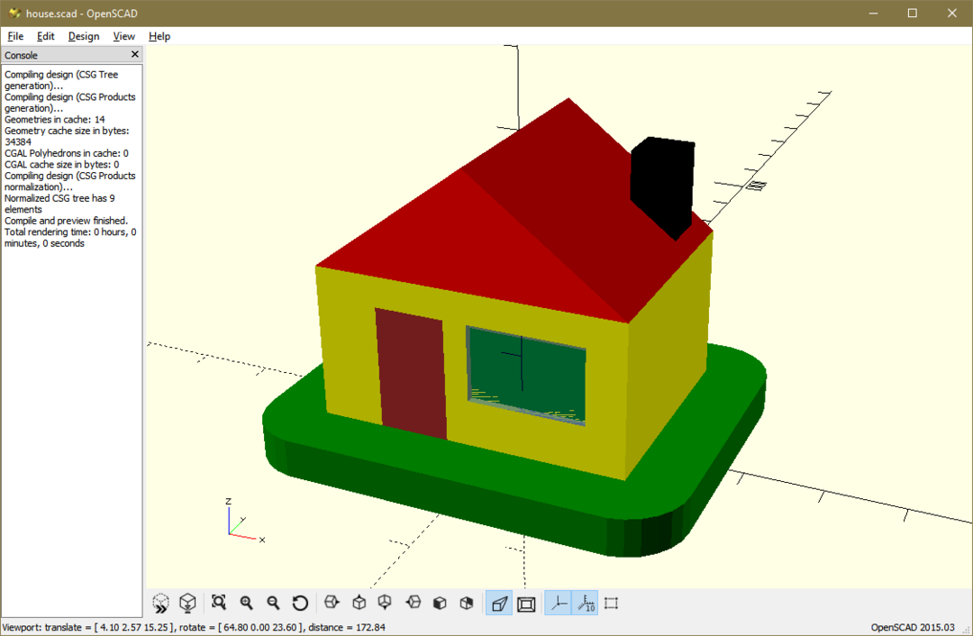 OpenSCAD - תוכנת ארכיטקטורה חינמית