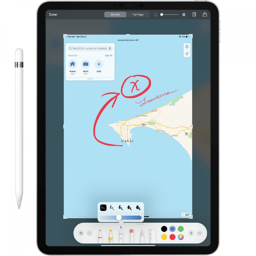 Markup mit Apple Pencil auf dem iPad Pro