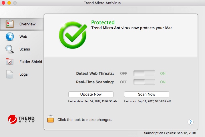 Trend Micro Antivirus Mac-ისთვის