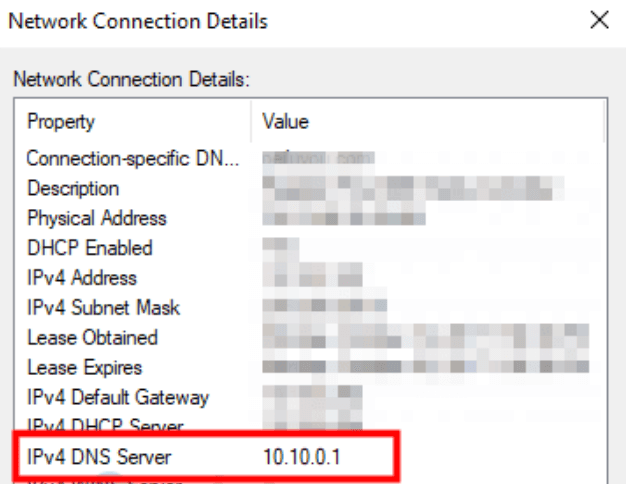 IPv4 DNS サーバー