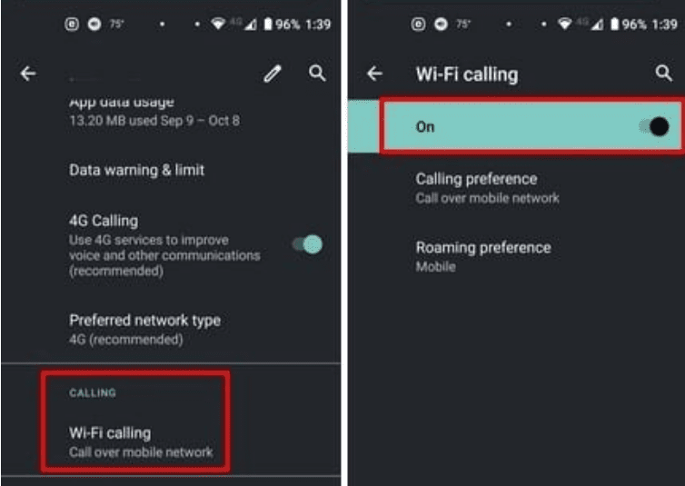 Įjungti-wi-fi-calling-android