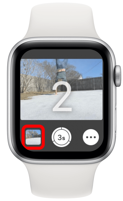 Tryk på miniaturebilledet for at se billedet på dit Apple Watch.