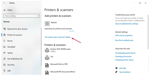 Tiskalnik, ki ga želim, ni na seznamu