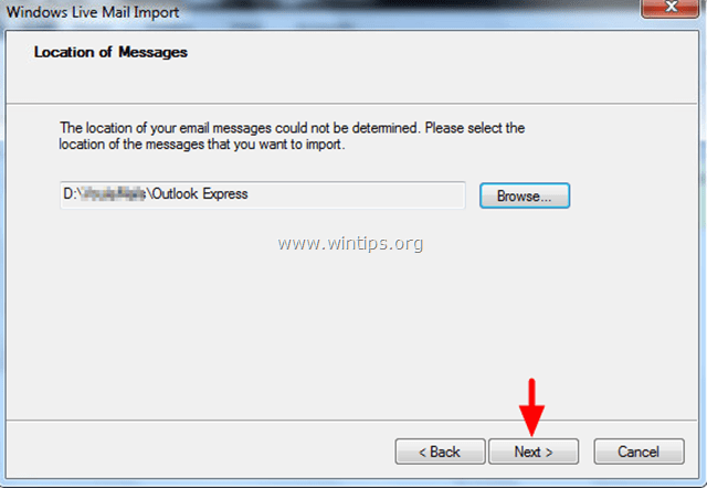 Outlook Express до Windows Live Mail