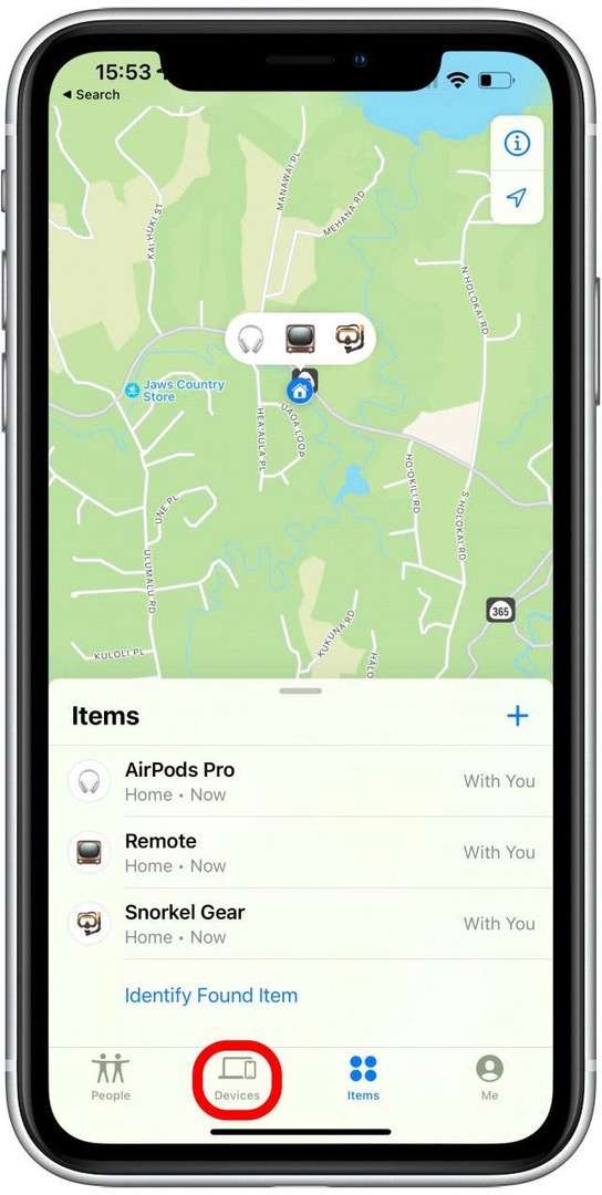 Appuyez sur Appareils - comment réinitialiser mes airpods