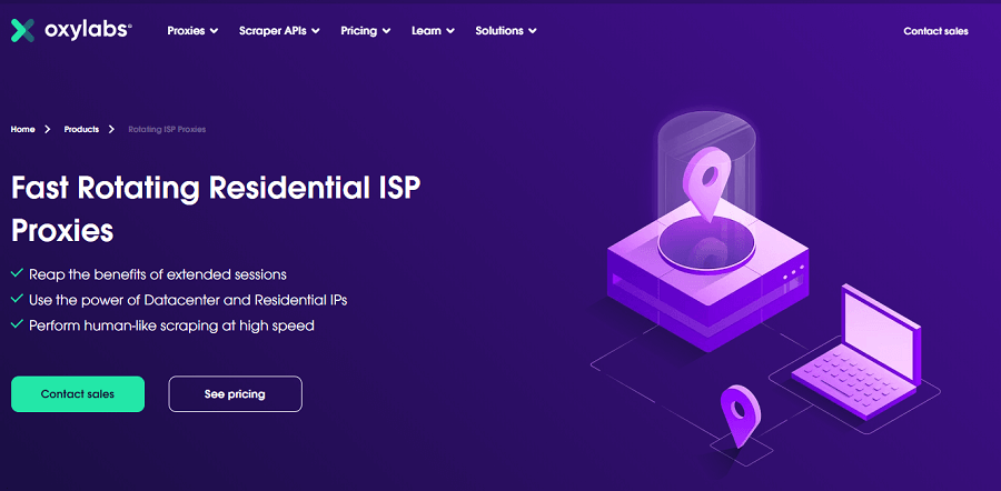 Rotující ISP proxy