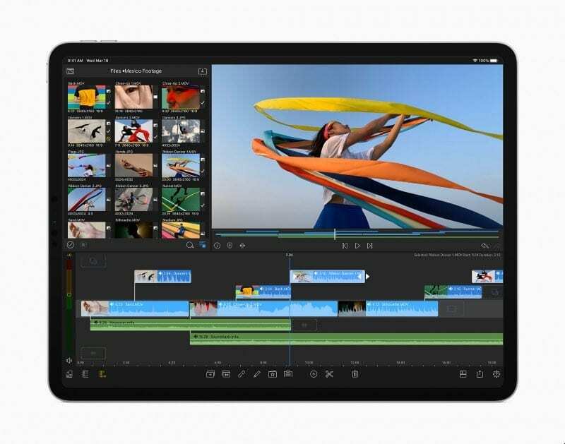 2020 m. iPad Pro vaizdo redagavimo programa