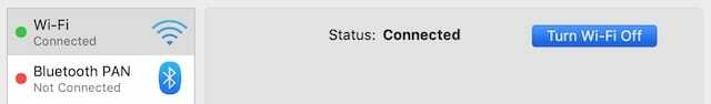 Slå Wi-Fi fra i macOS