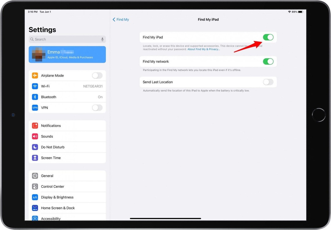 Atspējojiet Find My iPad, lai pārdotu iPad