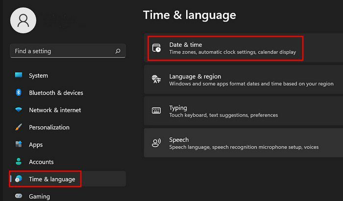 Zeit und Sprache Windows 11