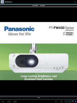 Panasonic มีแอพ Android ที่คุณสามารถใช้สำหรับการนำเสนอจากอุปกรณ์ของคุณ