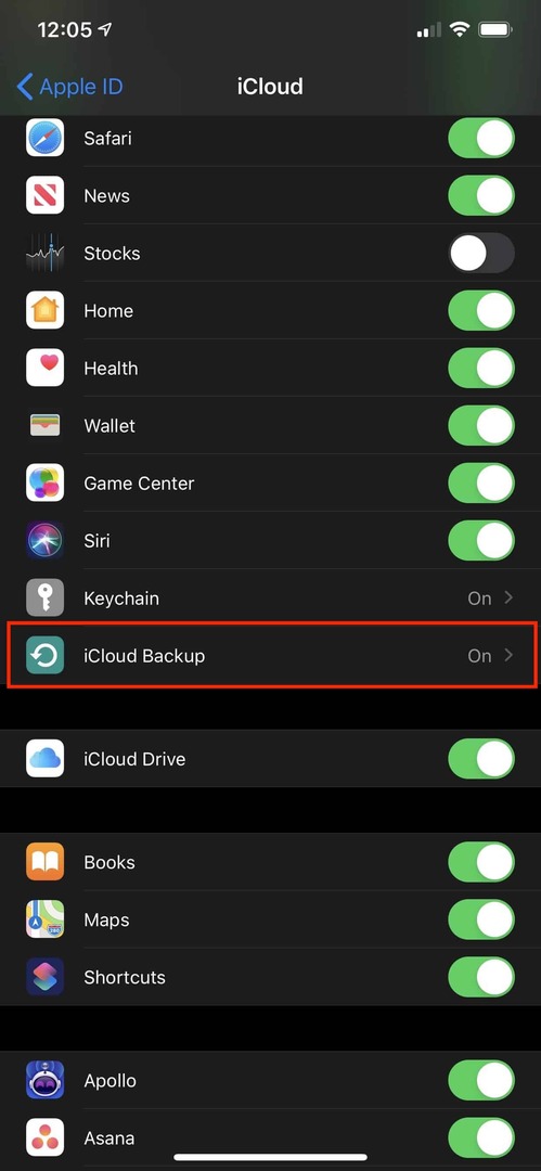 สำรองข้อมูล iCloud iPhone XS Max 3