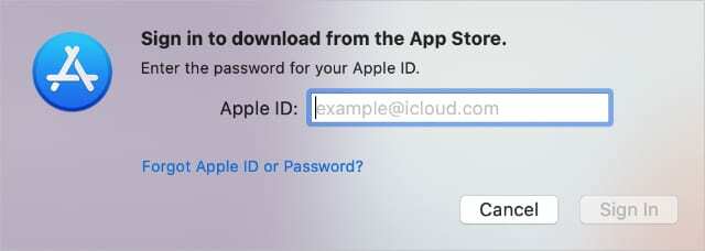 Jelentkezzen be az App Store ablakba Mac rendszeren