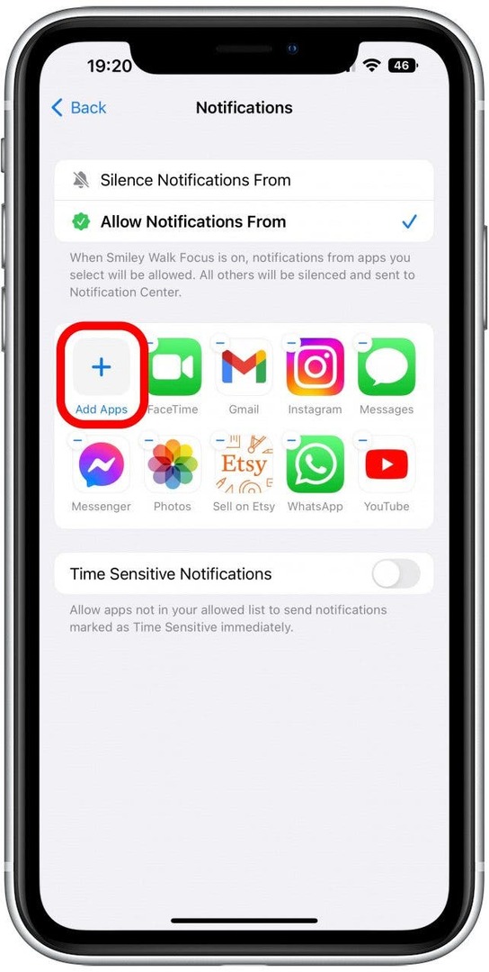 इसके बाद Add Apps पर टैप करके ऐप्स चुनें।