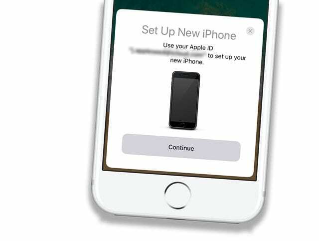 자동 설정 및 Apple ID를 사용하여 새 iPhone 설정