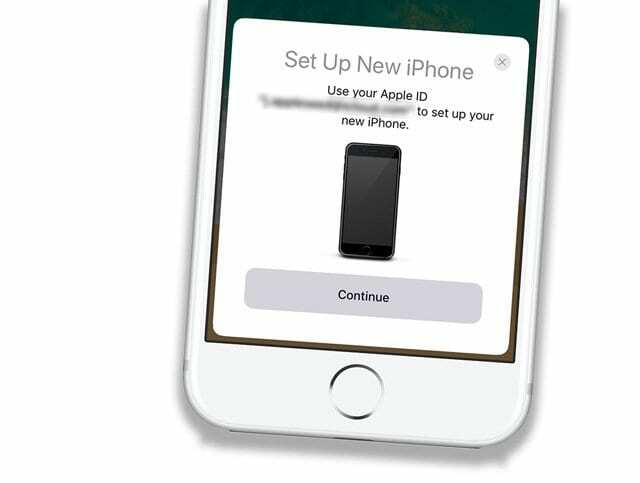 configurar un nuevo iPhone usando la configuración automática y la ID de Apple