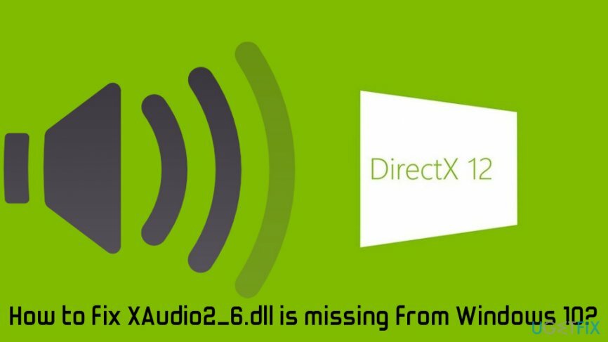 XAudio2_6.dll falta en la reparación de Windows 10