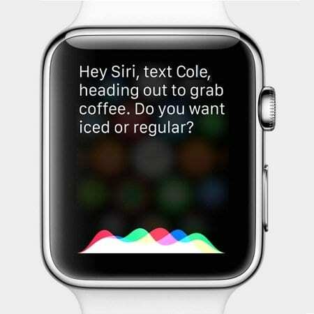 Apple Watch Siri tekst