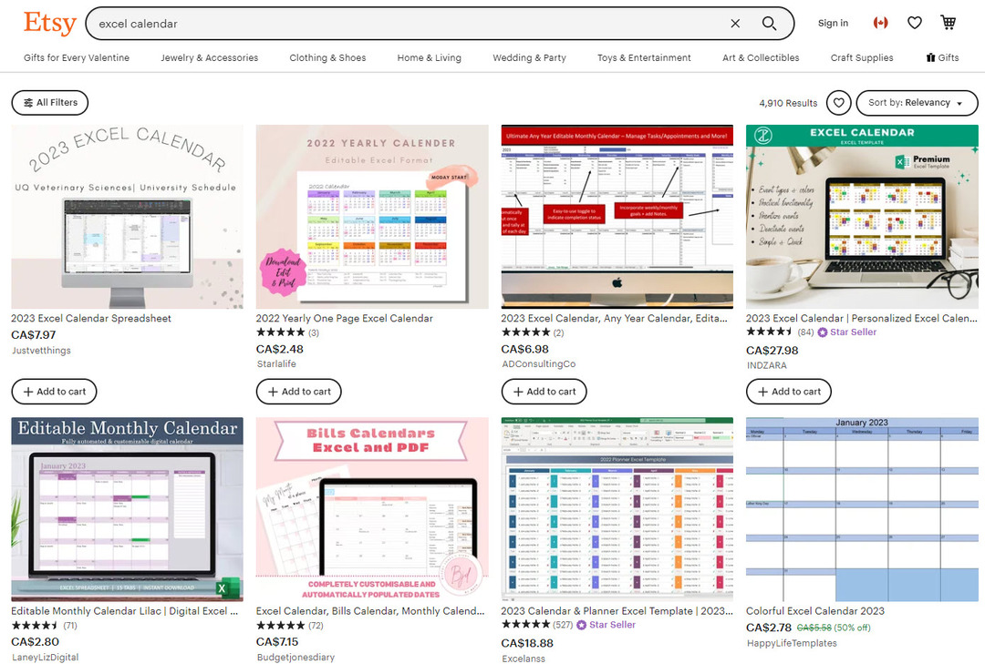 Modelo de calendário do Excel 2023 Modelos de terceiros