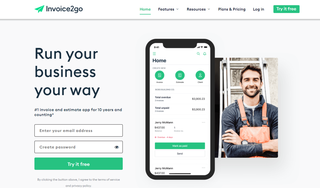 Invoice2go - Най-добрият софтуер за фактури за бизнеса