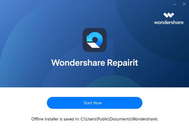 Wondershare Repairit - Sāciet tūlīt