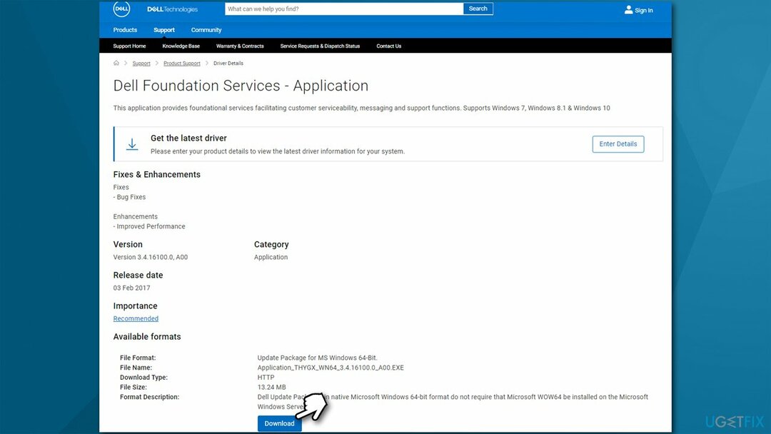 Réinstaller les services Dell Foundation