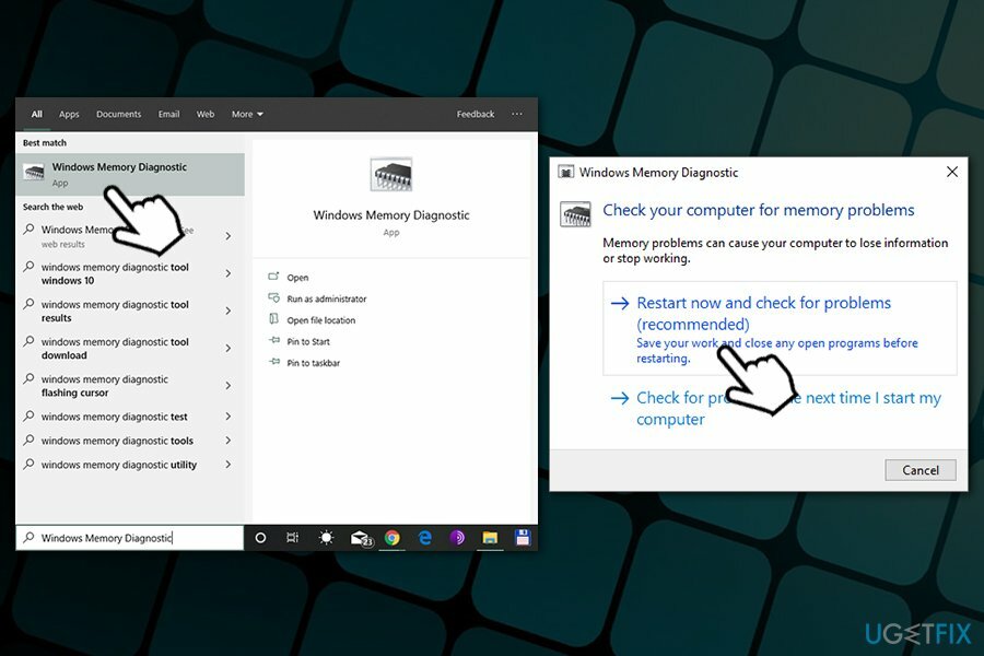 Jalankan Diagnostik memori Windows