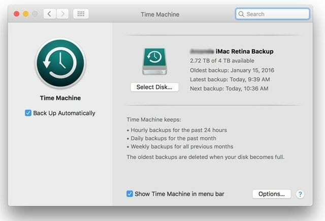 MacOS: n ja OSX Time Machinen asentaminen ja käyttäminen [OPAS]