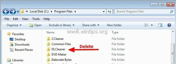 delete-DLCleaner-โฟลเดอร์