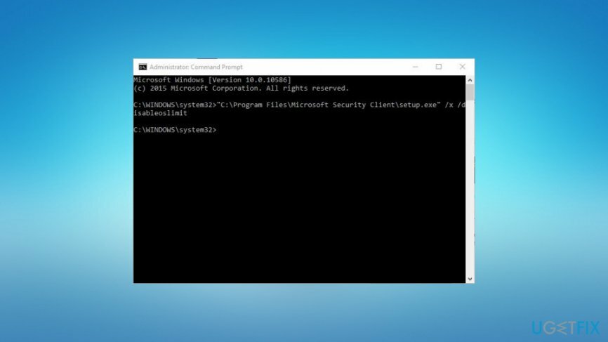 Fix für Microsoft Security Essentials über die Eingabeaufforderung