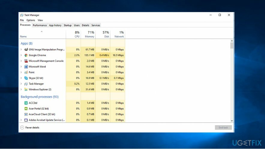 Controlla quale app consuma la maggior quantità di CPU