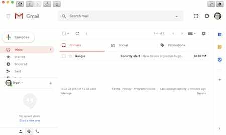 Перейти в Gmail