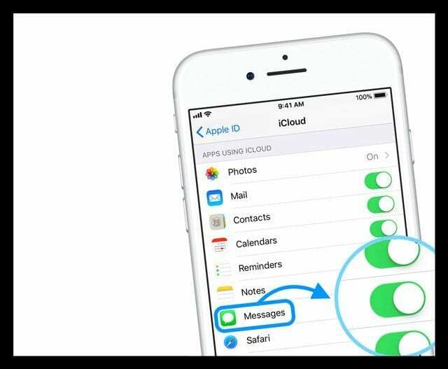 Come utilizzare i messaggi nella funzione di sincronizzazione di iCloud